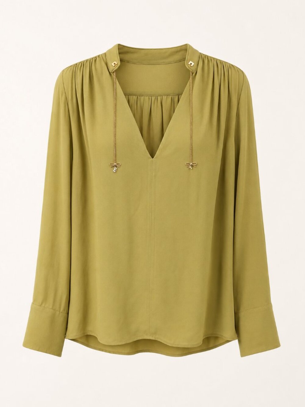 Elisabetta Franchi logo-charm georgette blouse - Picture 2 of 8